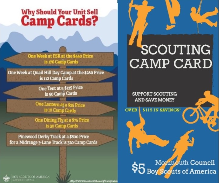 Camp Card Program Monmouth Council, BSA Providing Scouting programs